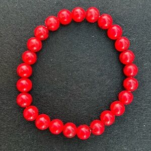 Hand crafted red howlite bracelet - FREE gift with purchase!